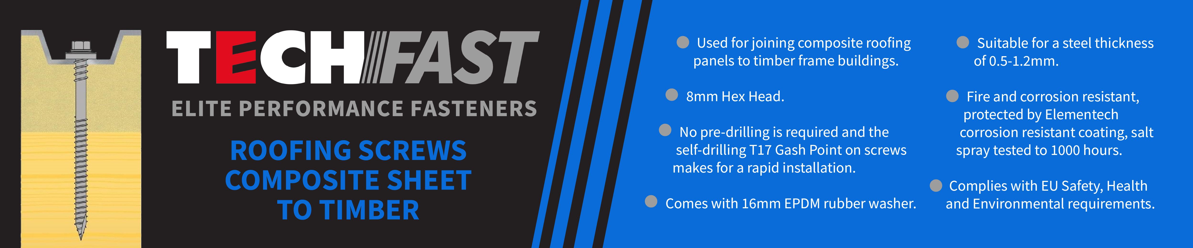 TechFast Roofing Composite to Timber Screw
