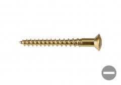 Woodscrews - Solid Brass - Raised Head