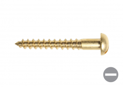 Woodscrews - Solid Brass - Round Head