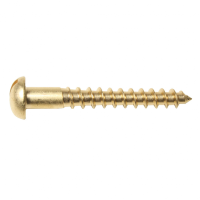 TimberMate Screw Brass 1.1/4x8 Slot Rnd Hd Single Bx 200