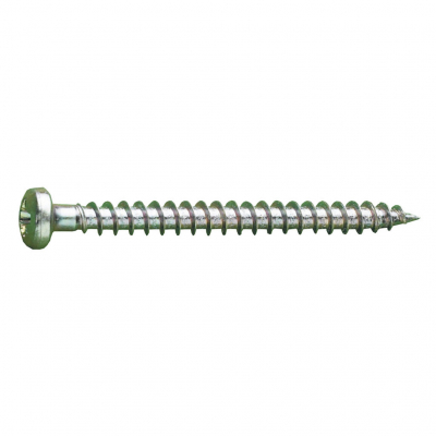 TimberMate Screw BZP 3/4x6 PZ Rnd Hd Twinthread Bx 200