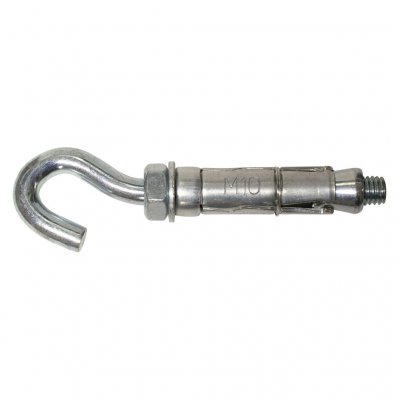 MasonMate Shield Anchor M8 BZP Hook Bolt Forged Bx 50