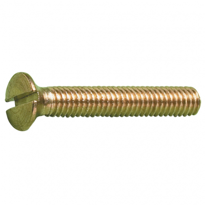 MetalMate Screw Brass M5x12 Slot Csk Hd DIN963 Bx 200