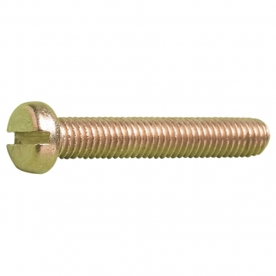 MetalMate Screw Brass M5x40 Slot Pan Hd DIN85 Bx 200