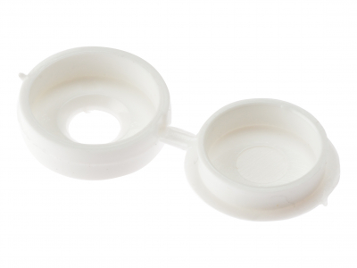 Large Hinged Cover Caps  White 100 Per Bag              (D29)