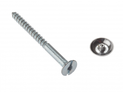 Mirror Screw Chrome     1 1/4" 10 Per Bag               (D26)