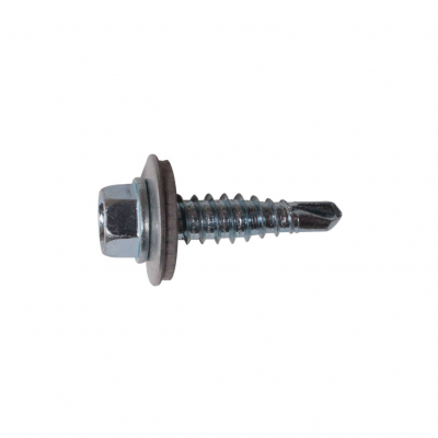 Self Drill Screw 6.3x25 16mm Washer ZP CR3 Bx 100