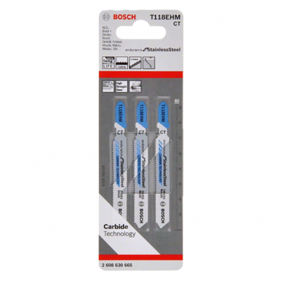 Bosch Jigsaw Blade Inox BTT118EHM Pack 3
