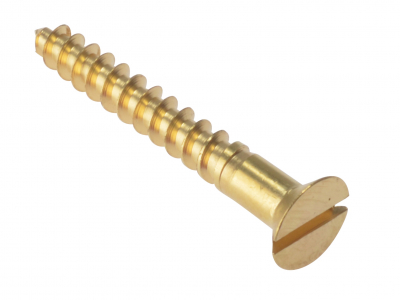 Screw Slot Csk Brass  1 3/4x10 Box 200