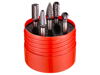 Dormer Carbide Burr 5 Pc Set Plastic Cyl Case Coated Per 1