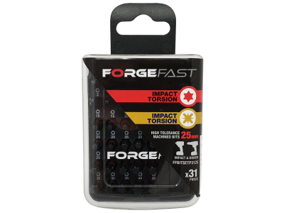 ForgeFast Impact Bit Set BP 31 piece Pozi/Torx 25mm