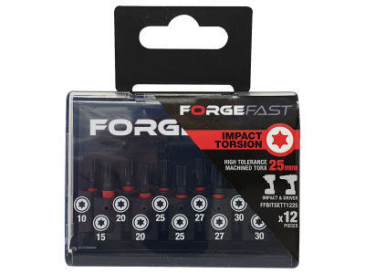 ForgeFast Impact Bit Set BP 12 piece Torx 25mm