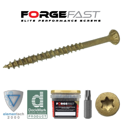 ForgeFast Decking Screw    Tan Tub 400  Self-drill   4.5x75mm