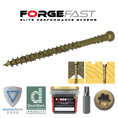 ForgeFast Decking Screw    Tan Tub 500  Composite    4.5x60mm
