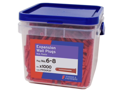 Expansion Wall Plug Red    6-8 Tub 1000
