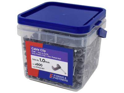 Flat Cable Clip          1.0mm Tub 600                   Grey