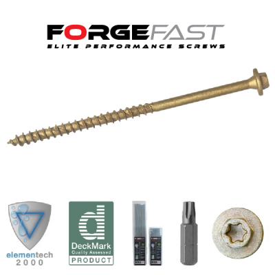 ForgeFast T/Fix Screw7.0x150mm Box 50 2000h Tan     Torx Comp