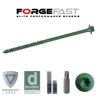 ForgeFast T/Fix Screw 7.0x87mm Box 50 2000h Green   Torx Comp