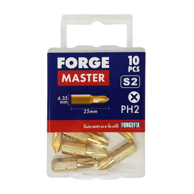 ForgeMaster Phillips Comp. Bit 10 Pieces           PH2 x 25mm