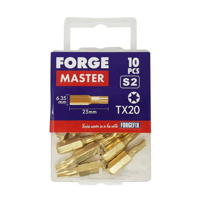 ForgeMaster Torx Compat. Bit 10 Pieces           T25 x 25mm