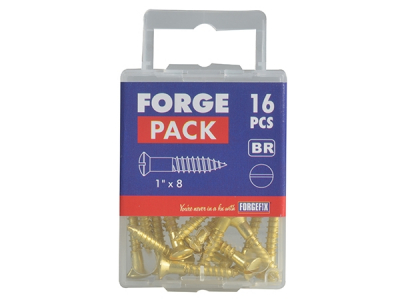 ForgePack Slotted CSK W/Screw 12 per pack    Brass  1 1/2"x6