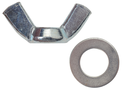 ForgePack Wing Nut & Washer 6 per pack               M8 ZP