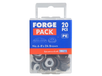 ForgePack Plastic Dome Cap 20 per pack  No.6-8's Lt Brown