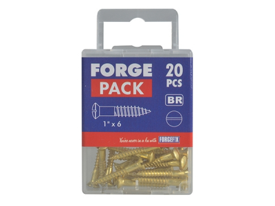 ForgePack Slotted RAH W/Screw 25 per pack    Brass    5/8"x6