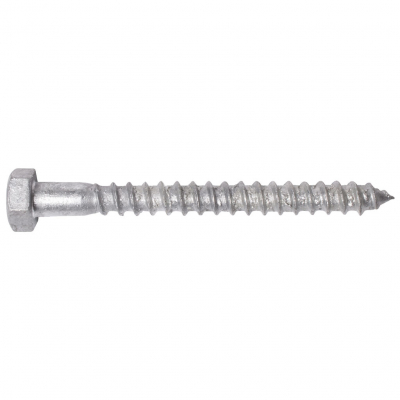 TimberMate Coachscrew 10x50mm Galv Hex Hd DIN571 Bx 100