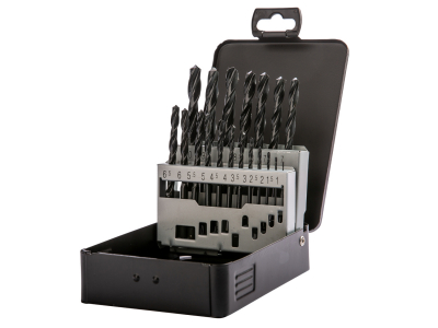 HSS-R Drill Set Metal DIN338 Each Roll Forged 19-piece