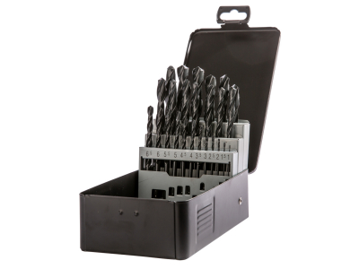 HSS-R Drill Set Metal DIN338 Each Roll Forged 25-piece