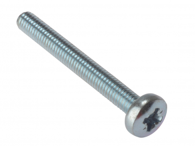 MetalMate Machine Screw M4x50 BZP PZ Pan Hd DIN7985 Bx 25