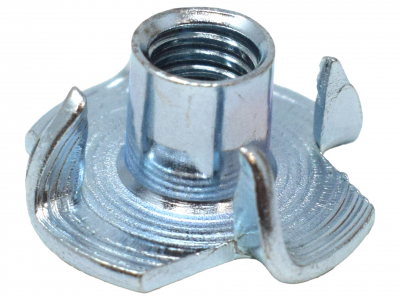 MetalMate Tee Nut BZP M8 Four Prongs 11.0mm Bx 25