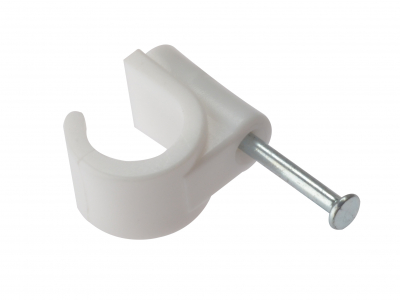 Pipe Clip Masonry Nail    16mm Box 100 White             M100