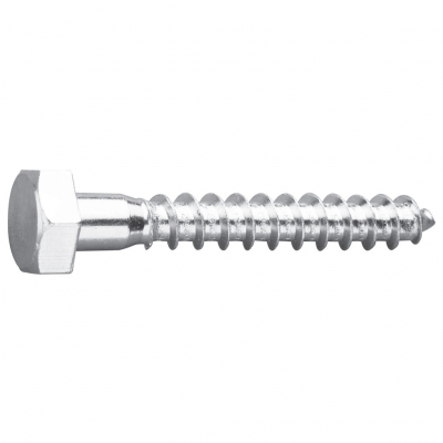 TimberMate Coachscrew 8x120mm BZP Hex Hd DIN571 Bx 50