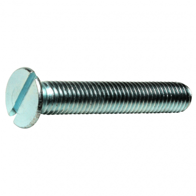 MetalMate Screw BZP M6x100 Slot Csk Hd DIN963 Bx 50