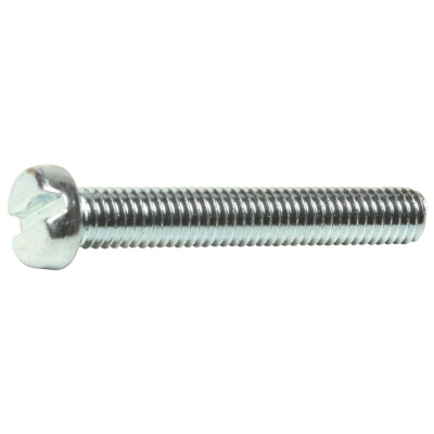 MetalMate Screw BZP M6x35 Slot Cheese Hd DIN84 Bx 250