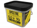 Spectre Woodscrew 5.0x70mm Tub 1250 Yellow Zinc & x4 bits Spectre Woodscrew 5.0x70mm Tub 1250 Yellow Zinc & x4 bits
